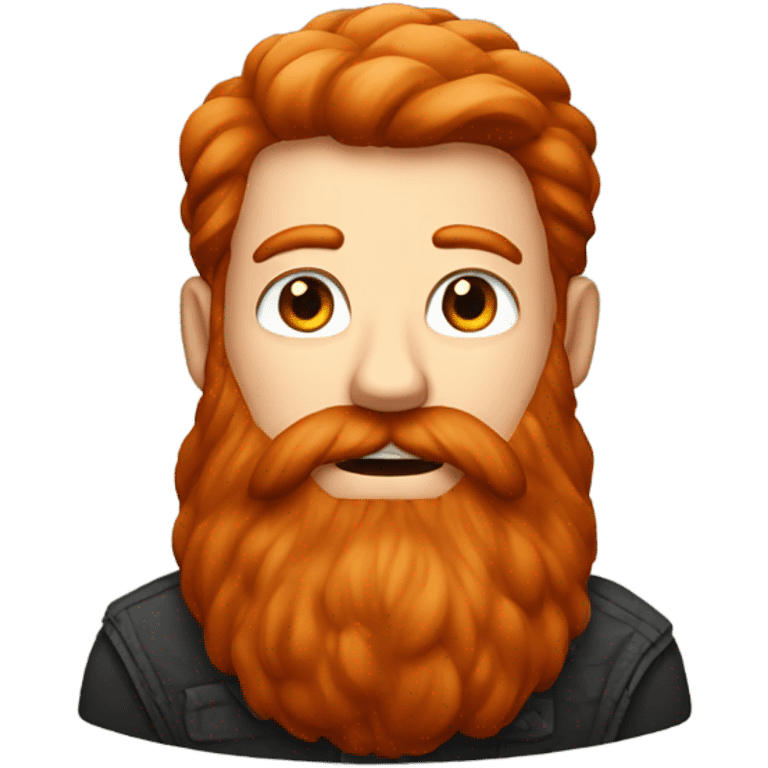 Redhead with big beard emoji