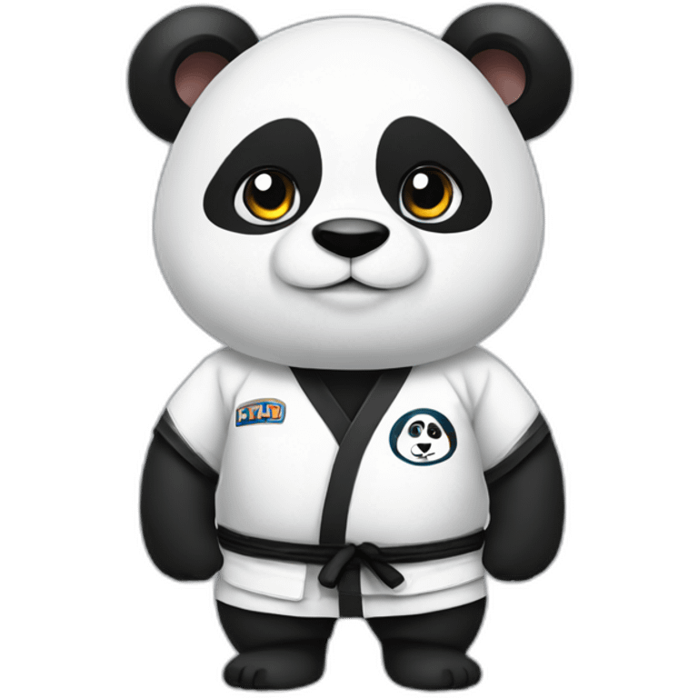 Panda wearing jiujitsu uniform emoji