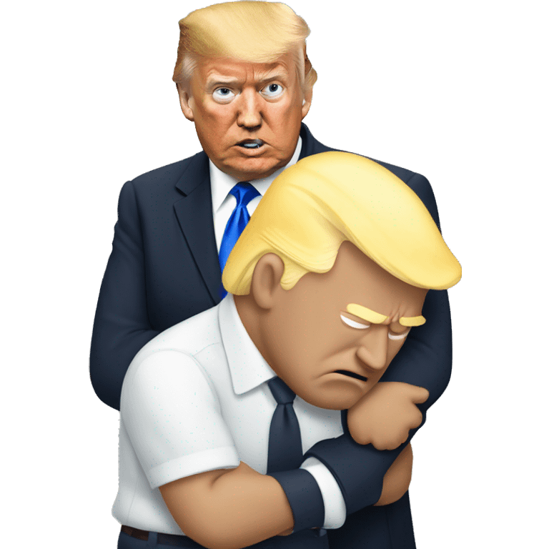 Trump holding Joe Biden sad emoji