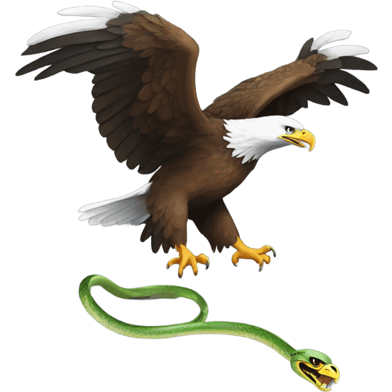 eagle carrying snake emoji