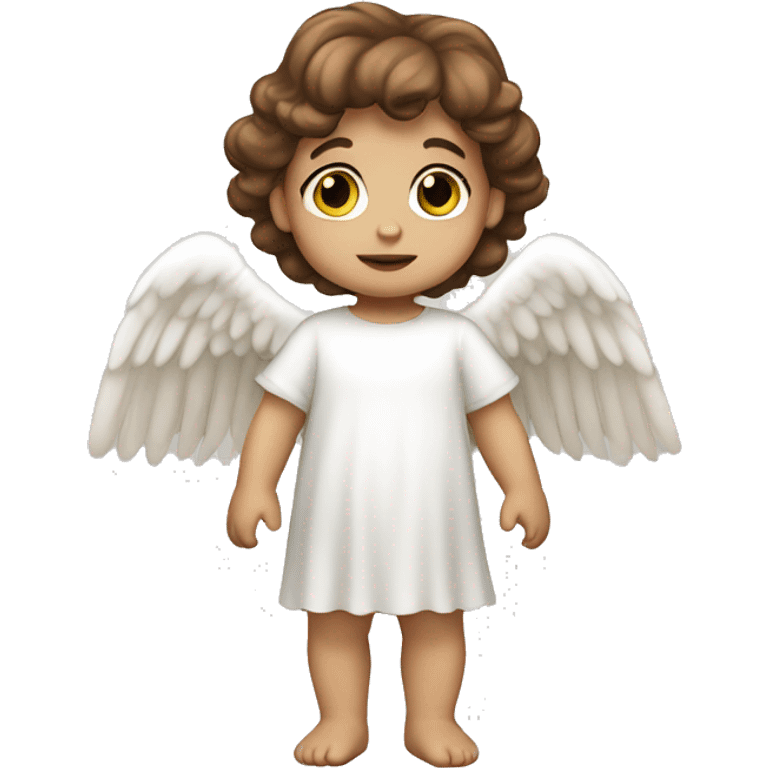 Toddler angel with brown hair emoji