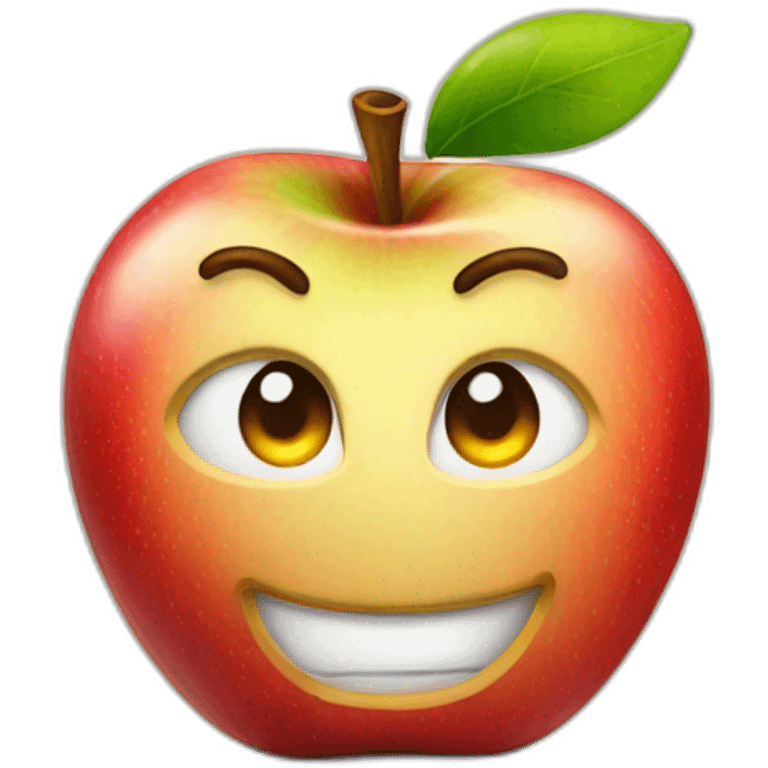 smirking apple emoji