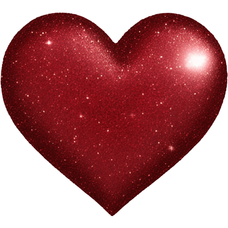 glittery dark red heart emoji