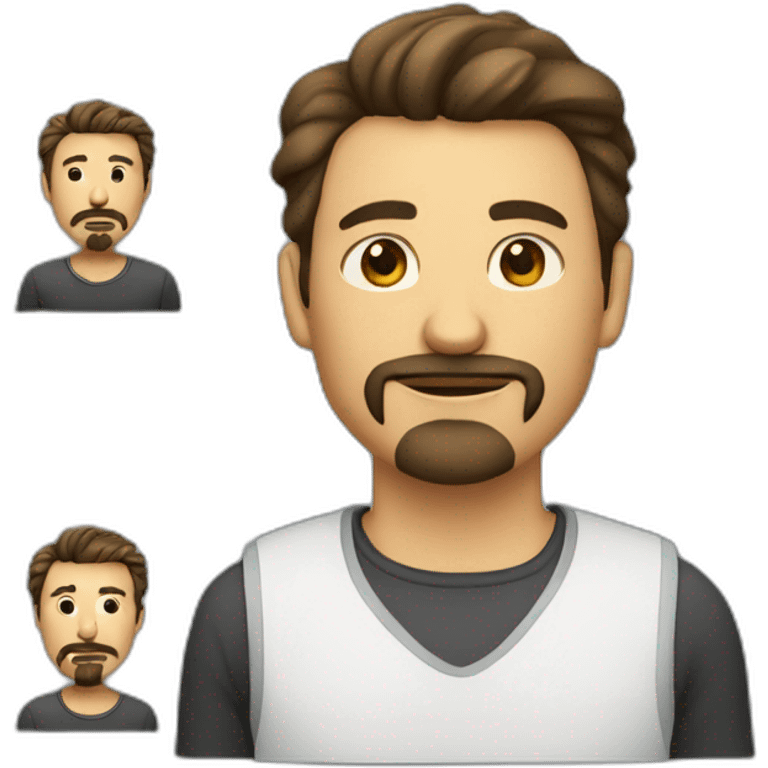 man with Goatee and without moustache emoji