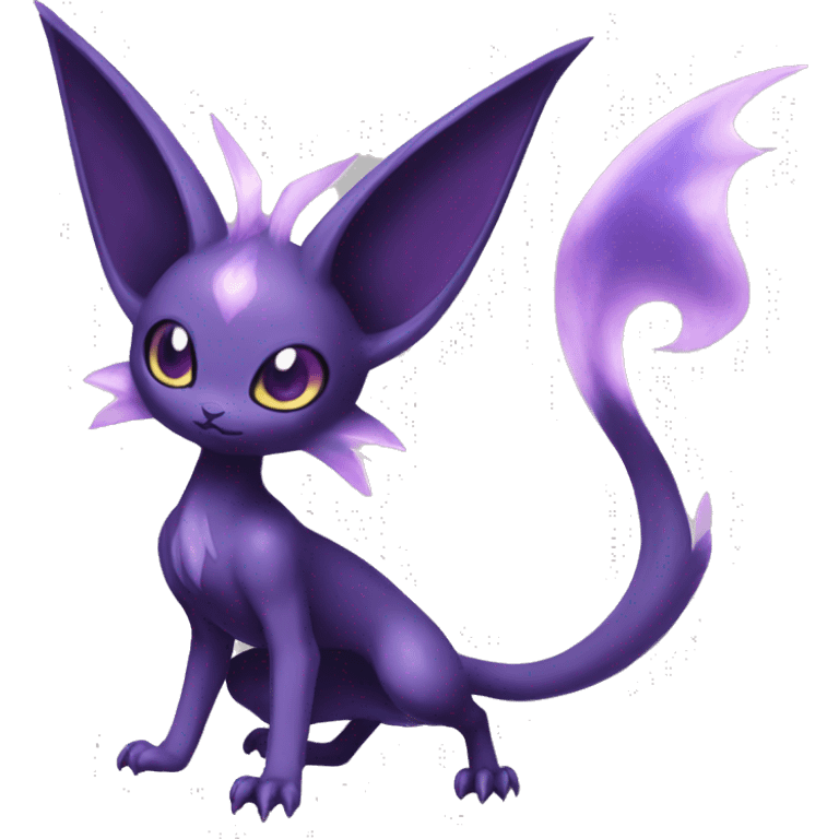 Shiny Dark Noibat-Delcatty-Espeon-fusion-hybrid full body emoji