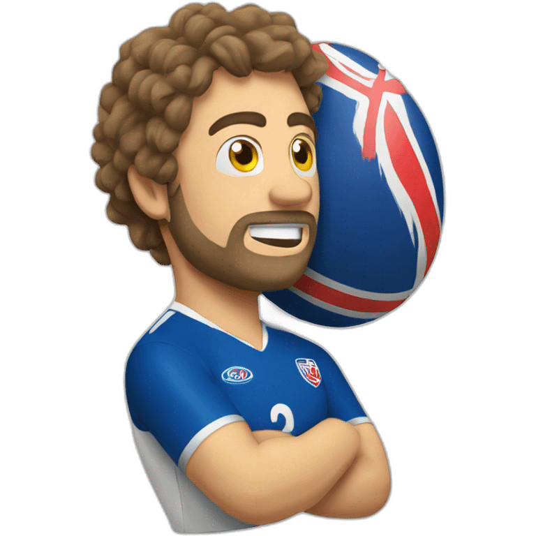 Ballon de rugby anglais emoji