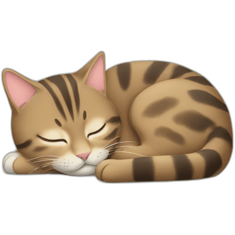 Tabby cat is sleeping emoji