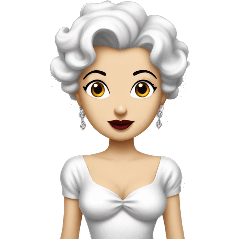 White Betty boop emoji