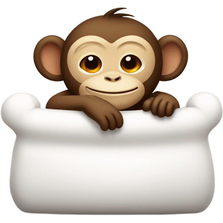 cute monkey day dreaming emoji