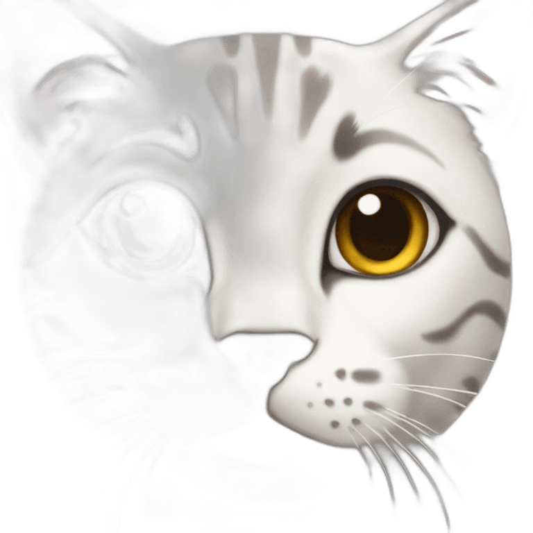 White Bengal cat emoji