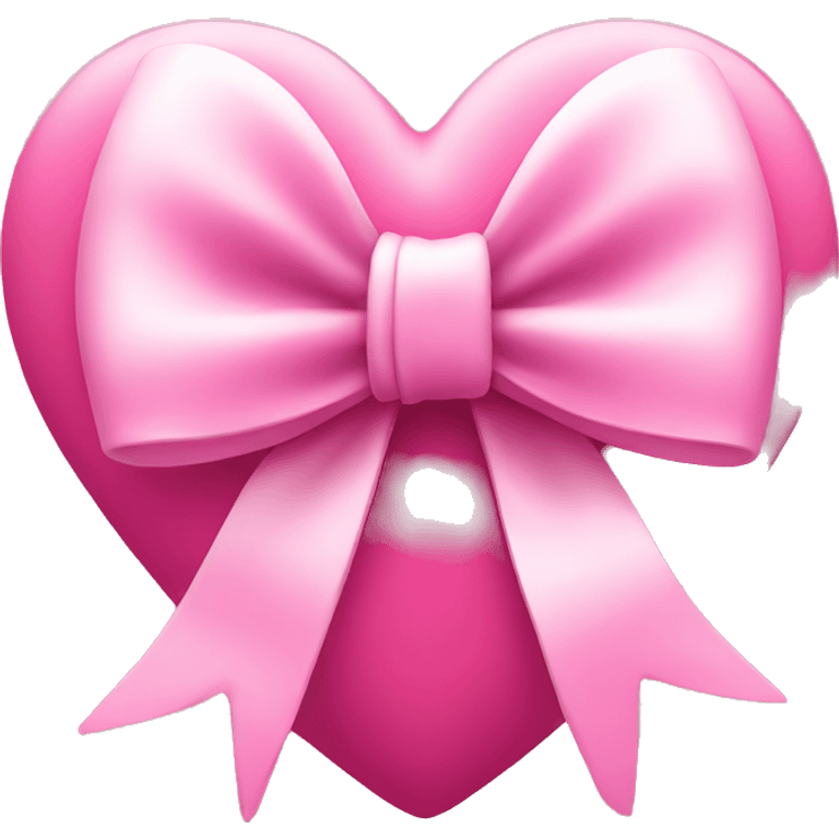 Pink heart and bow emoji