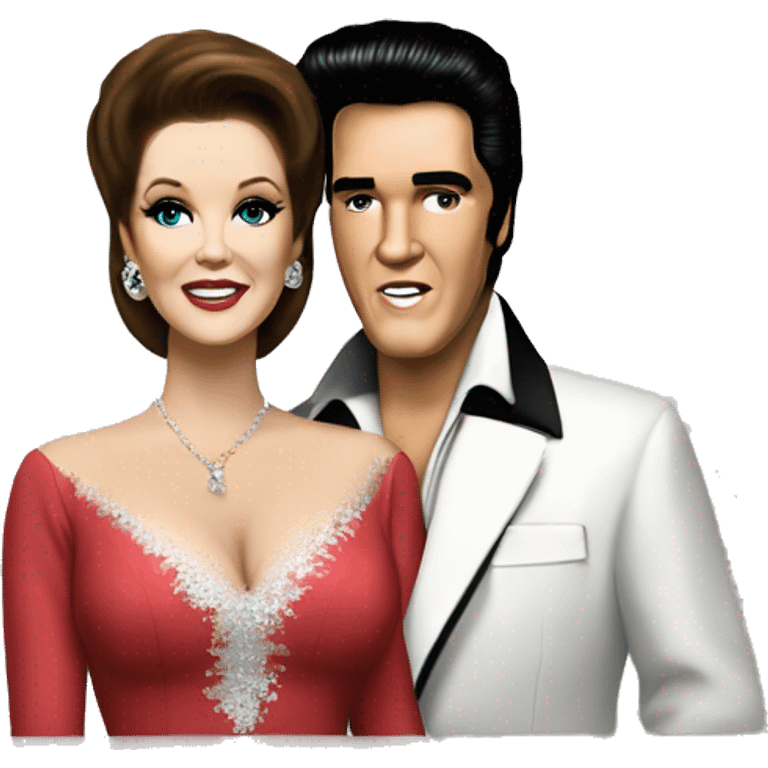 Elvis Presley and Pricilla Presley  emoji