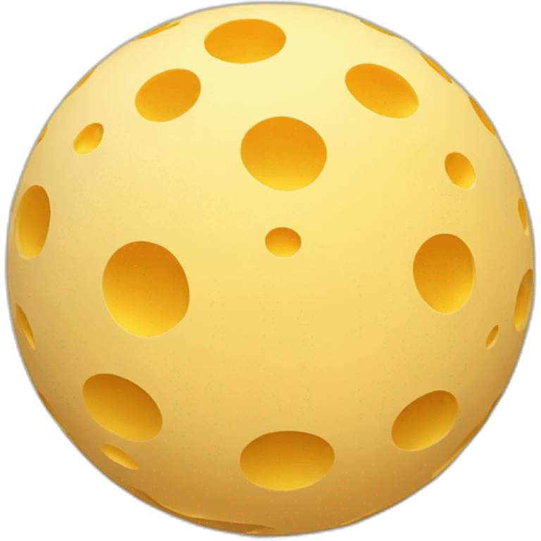 3d sphere with cheese skin pattern texture emoji