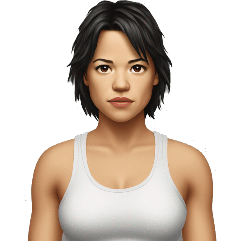 michelle rodriguez serious wearing tank top emoji