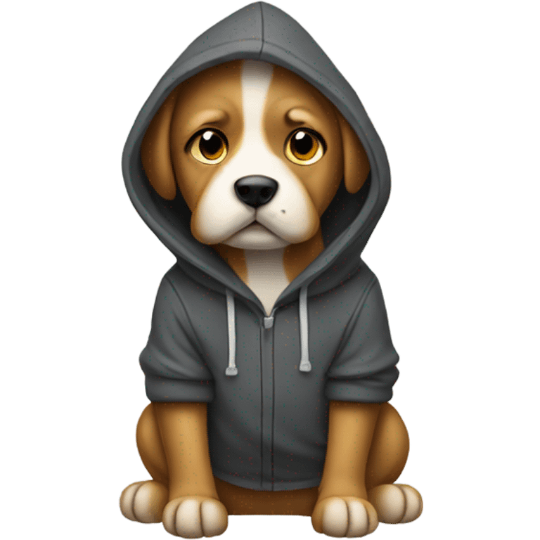 Dog wearing a hoodie  emoji