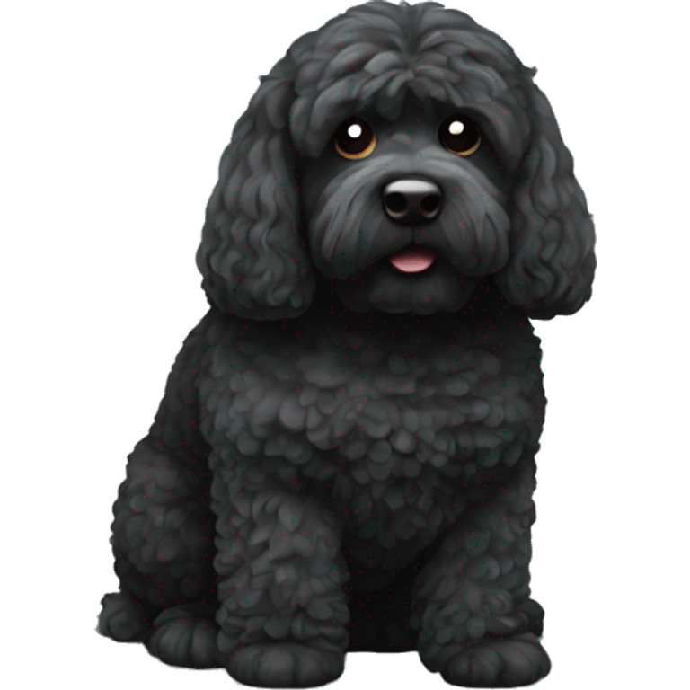 obese black cockapoo emoji