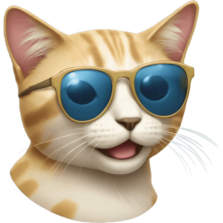 Cat with sunglasses emoji