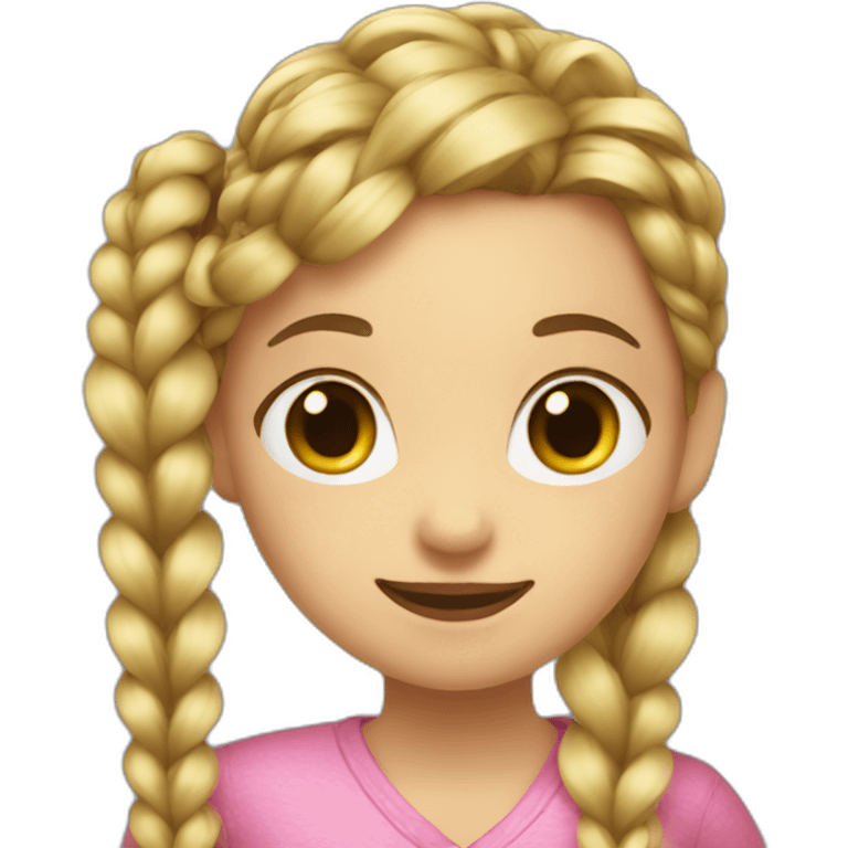 girl braiding hair emoji