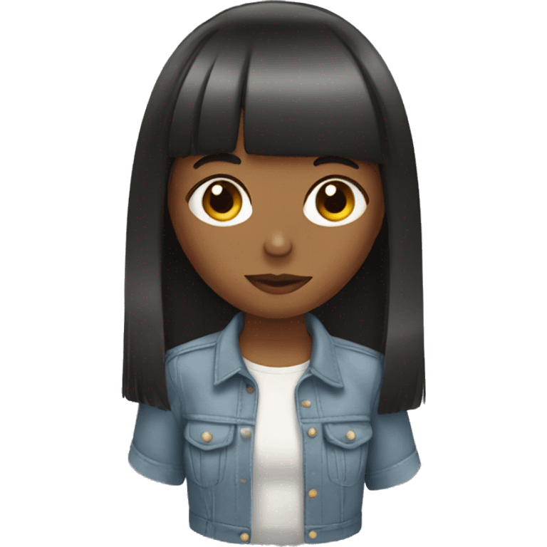 Girl with bangs  emoji