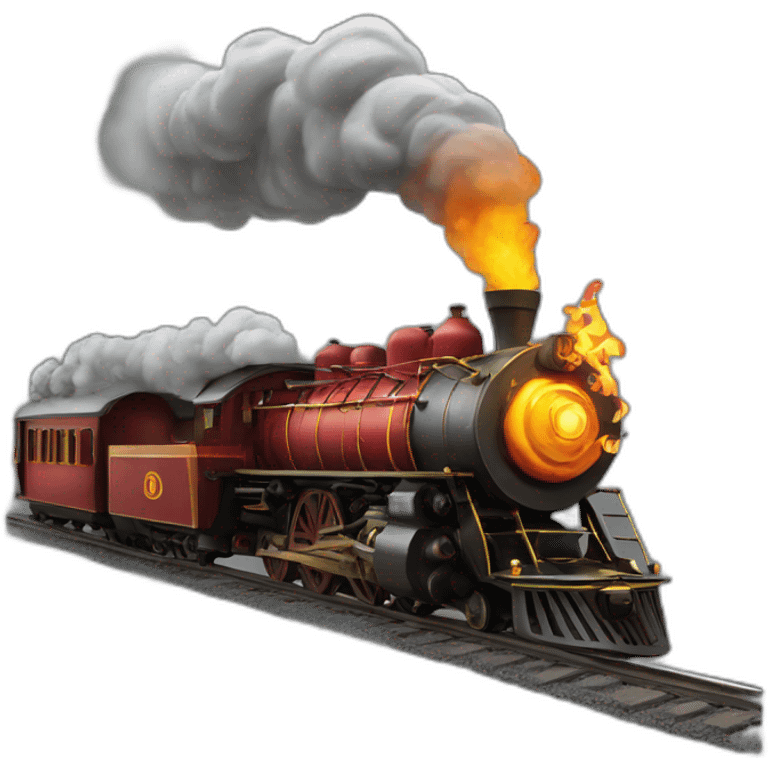 merge steam train emoji with fire emoji