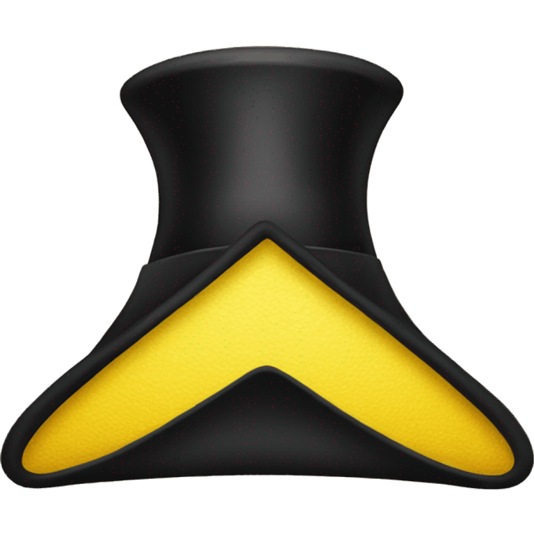 Yellow Triangle with top hat  emoji