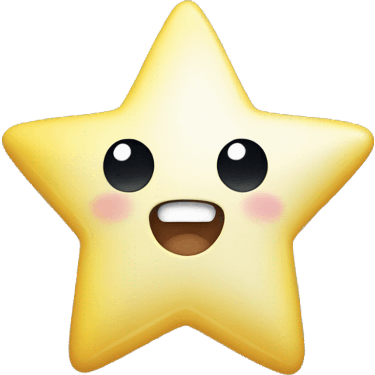 A cute yellow star  emoji