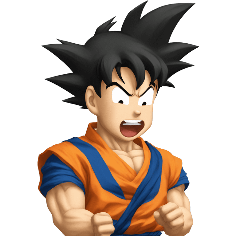 Goku niño sacando la lengua emoji