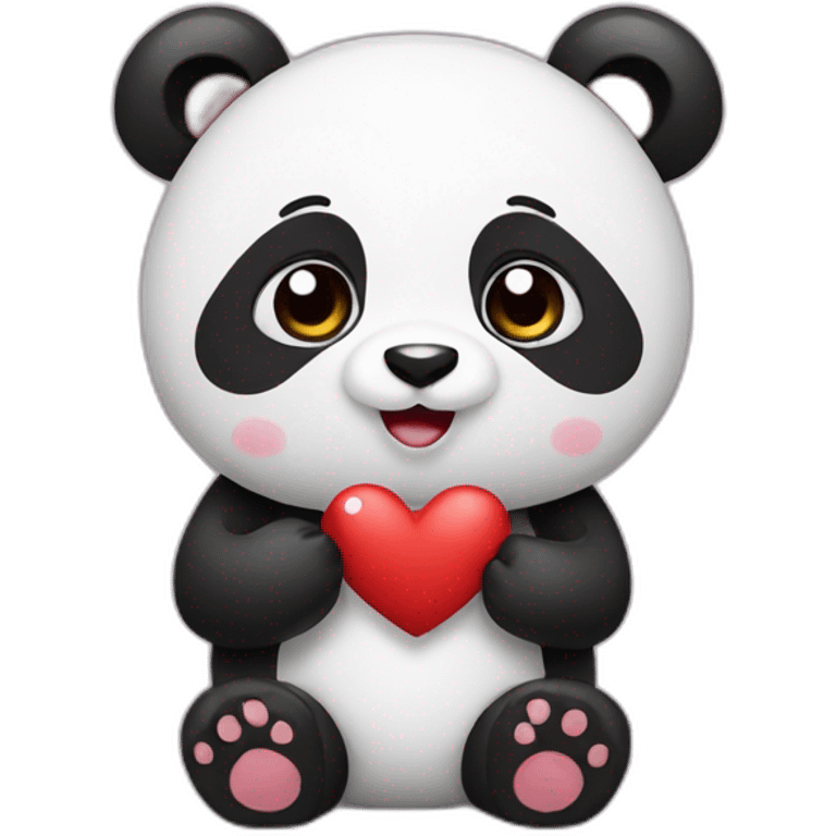 panda in love emoji