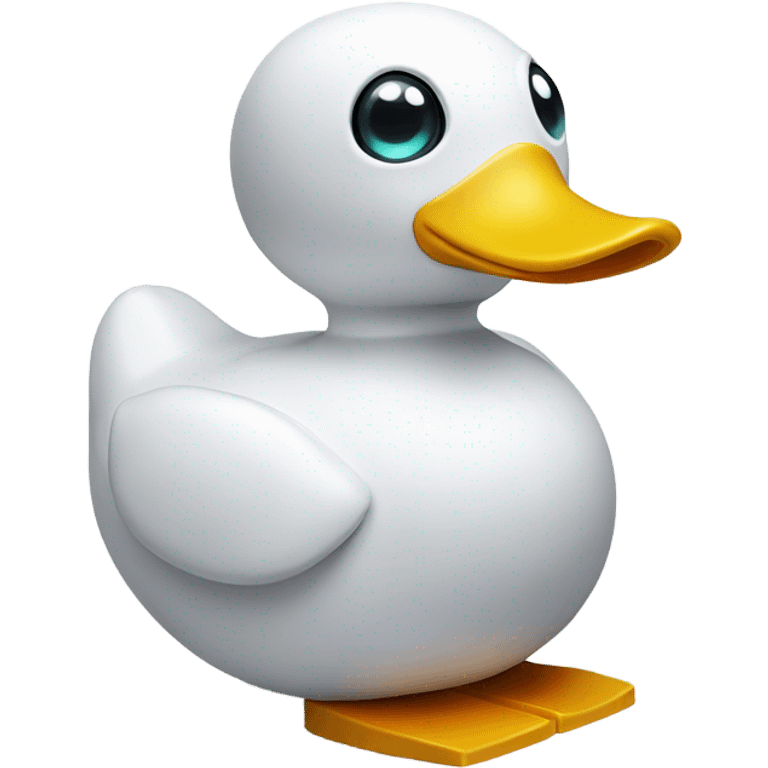 a white robot rubber duck emoji