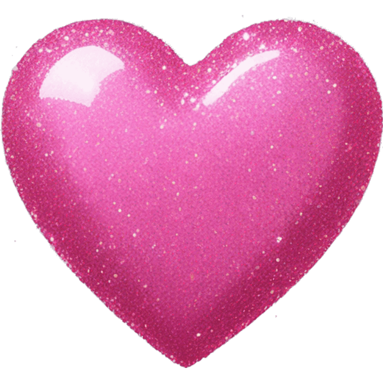 Glitter pink heart emoji