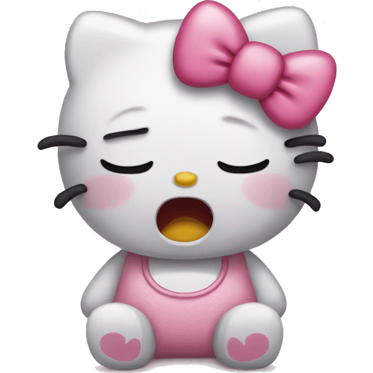 Hello kitty crying  emoji