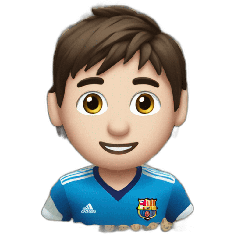 messi con la copa del mundo guiñando un ojo emoji