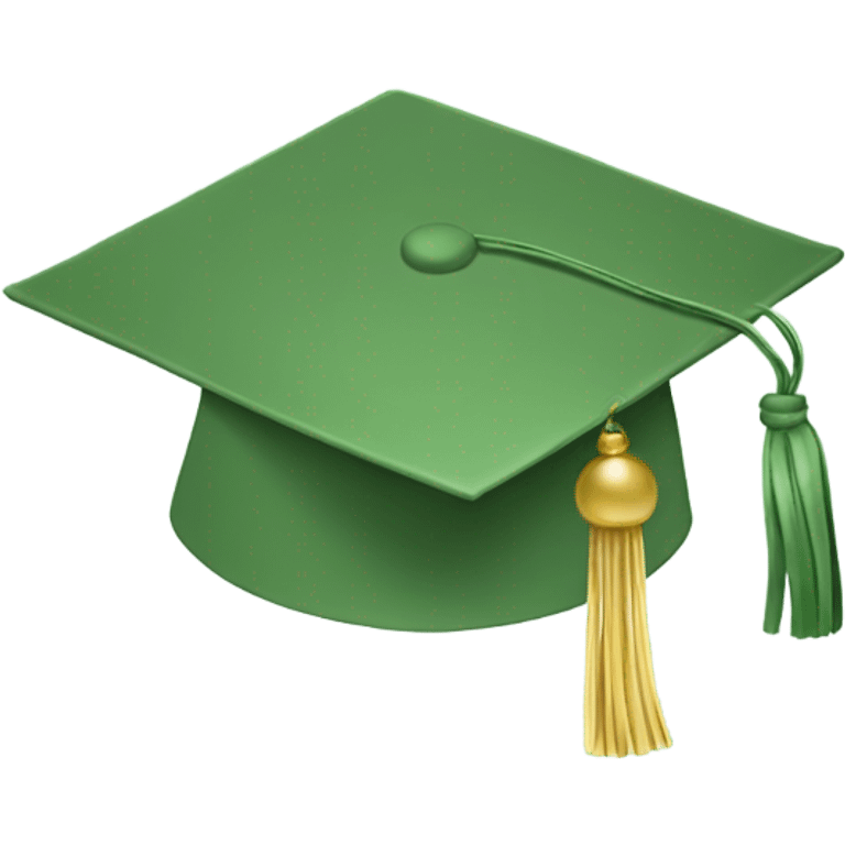 sage green graduation cap  emoji