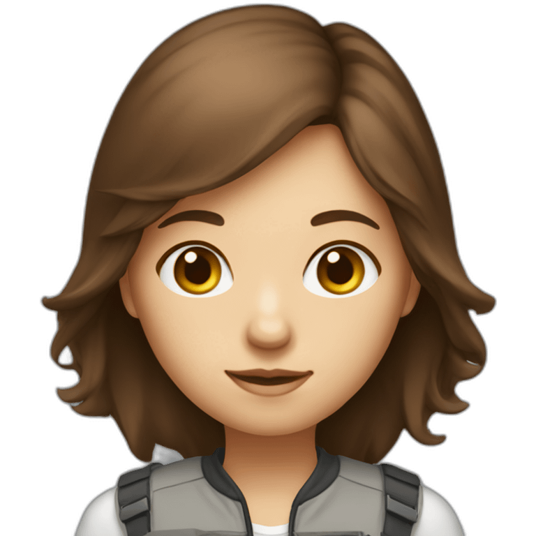 enginerr-developer girl with brown hair and laptop emoji