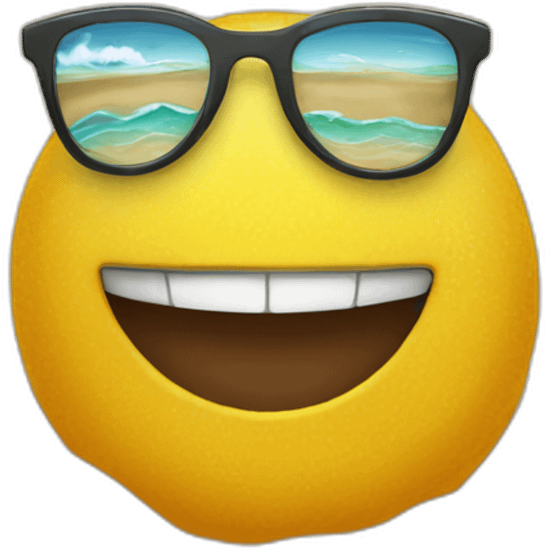 Sunshie in the beach emoji