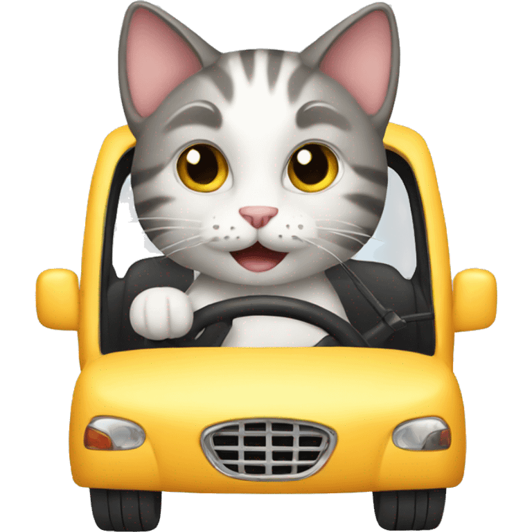 Cat driving  emoji