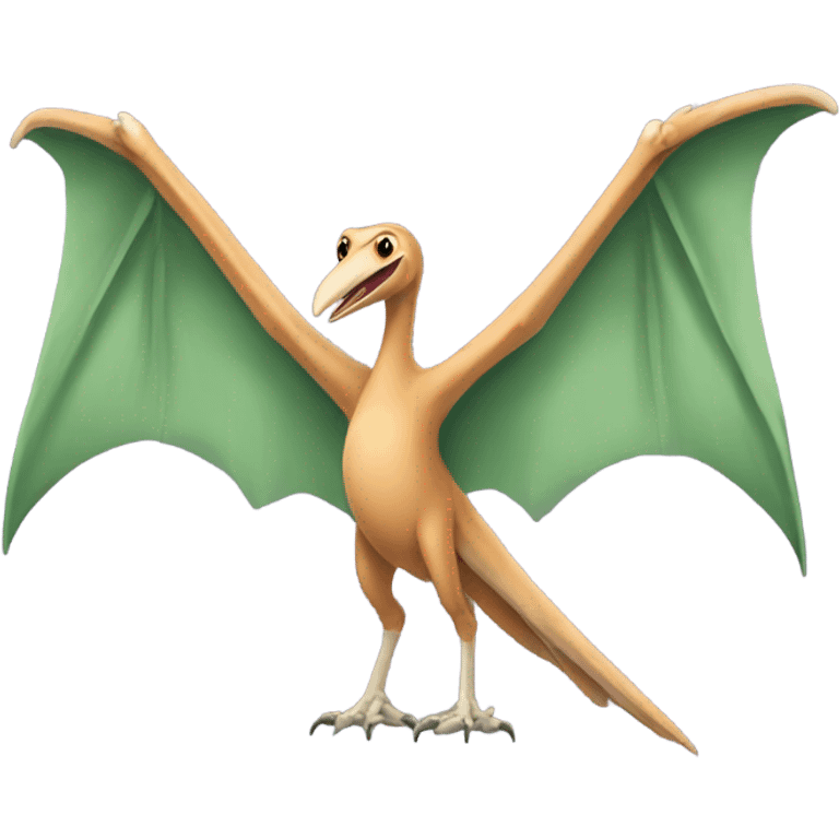 pterodactyl two legs two hands emoji