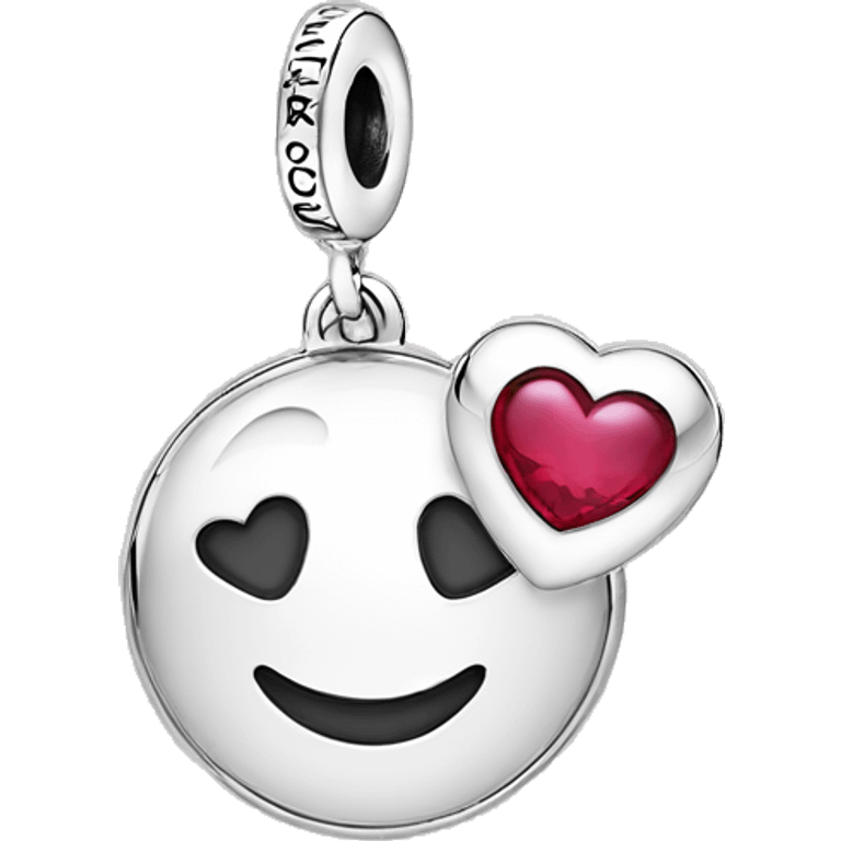 Pandora charms with heart emoji