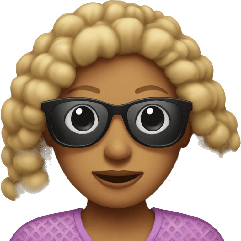 A mom wearing sunglasses on summer emoji