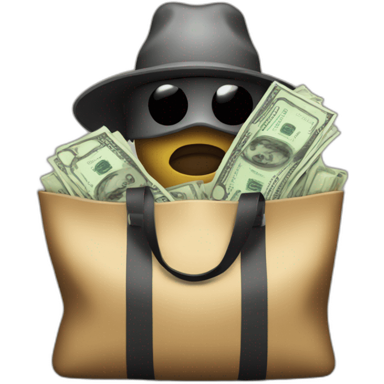 Bandit with bag of money emoji