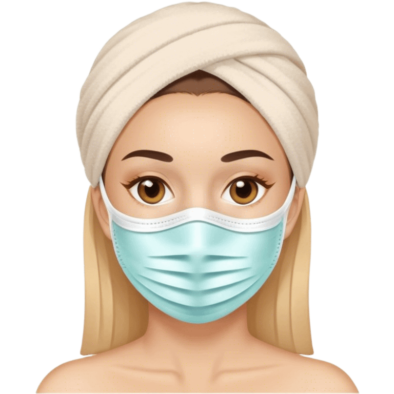 Lady with face mask spa beauty  emoji