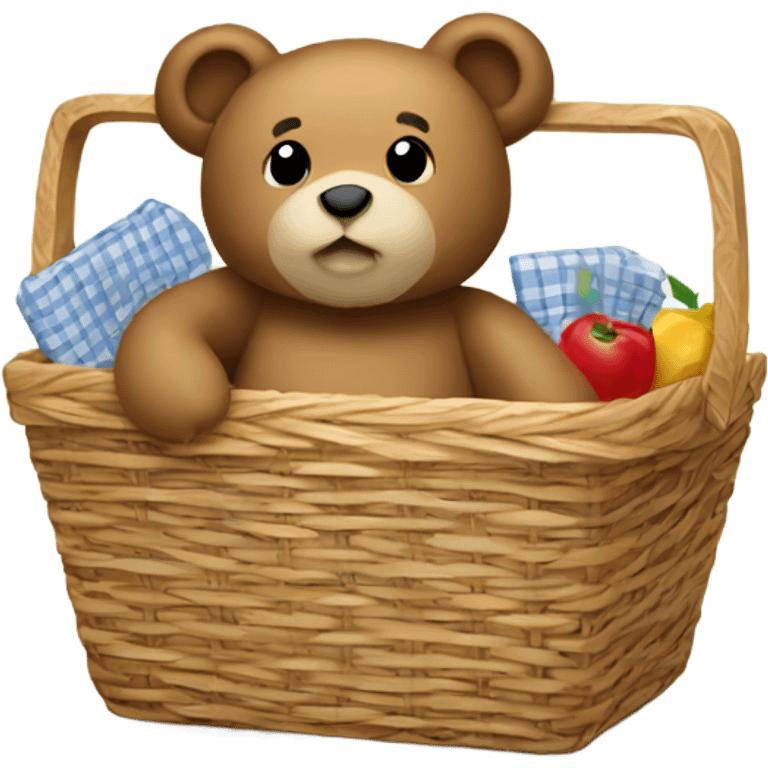 Teddy bear picnic basket  emoji