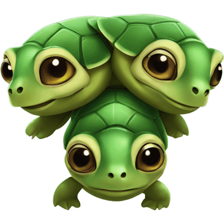 Two headed turtle emoji