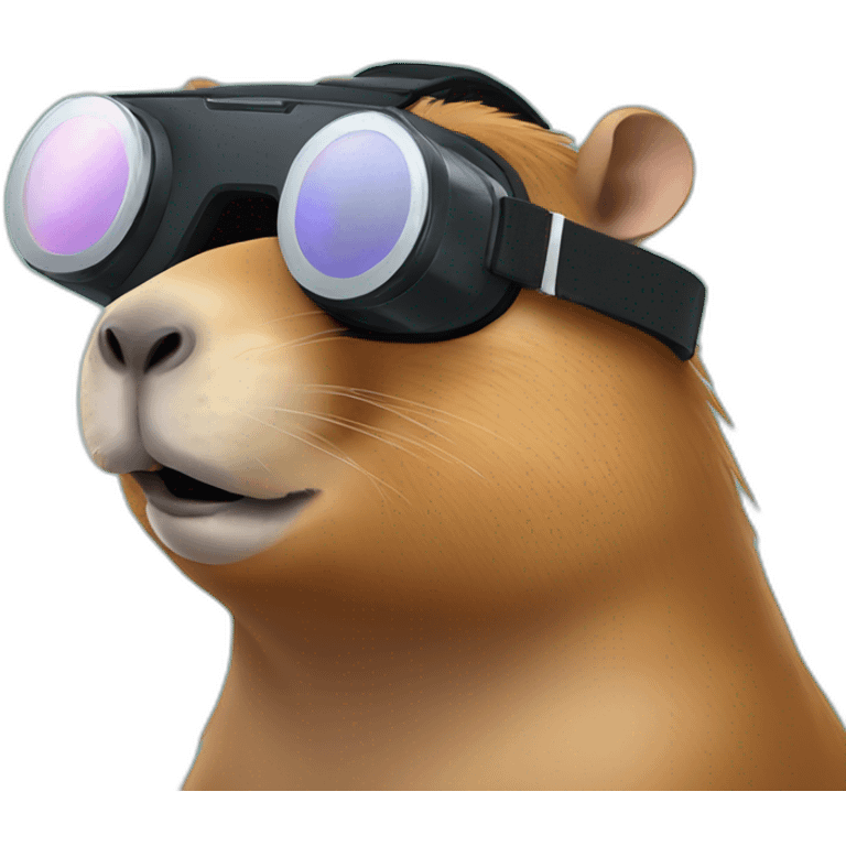 Capybara wearing VR Headset emoji