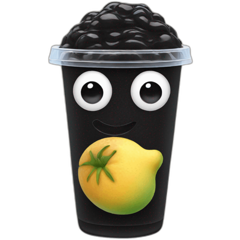 black smoothie emoji