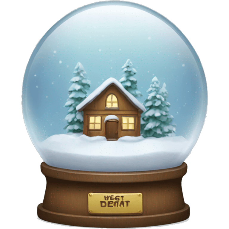 Realistic snow globe emoji