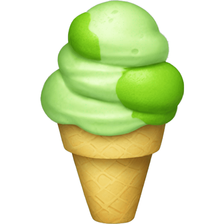 Matcha ice cream emoji