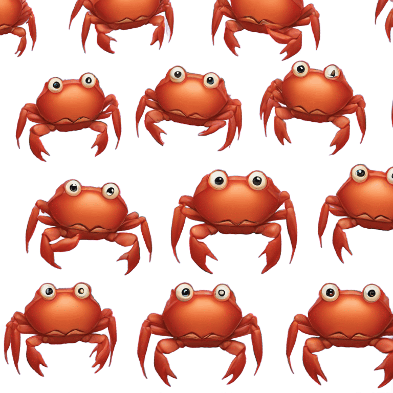 Crab showing heard emoji