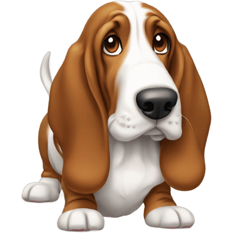 Basset hound mixed with a goose  emoji