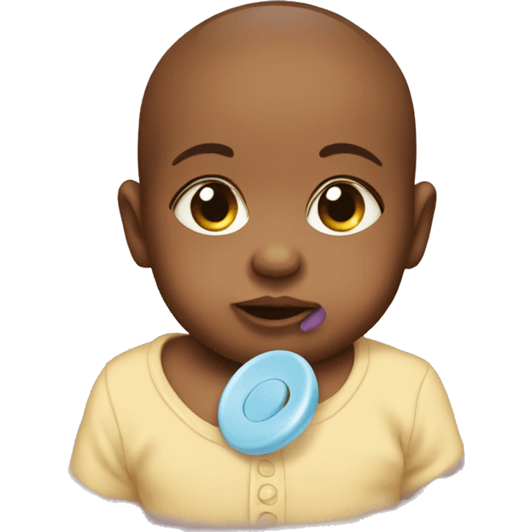 Baby with pacifier emoji